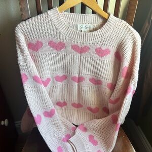 Pink Heart Sweater